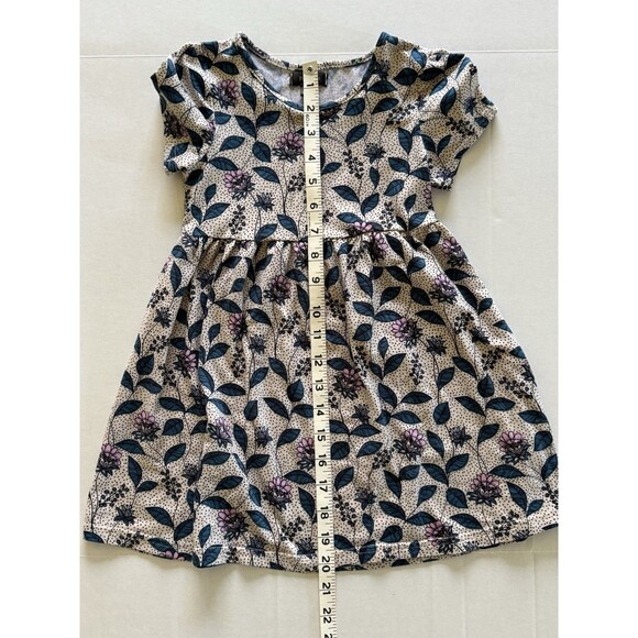 Picapino Girls Dress Size 4T, Cream Multicolor Floral Pattern - Picture 5 of 7